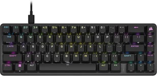 K65 Pro Mini Rgb 65% Optical Mechanical Gaming Keyboard - Opx Switches - Pbt Double-Shot Keycaps - Compatible Icue - Qwerty Na Layout - Noir