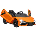 AIYAPLAY Lamborghini Revuelto Licensed Ride On Car, with Suspension, Orange