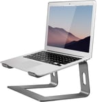 Support Ordinateur Portable, Support PC Portable Bureau Ergonomique, Support Macbook Pro Air, Rehausseur Ordinateur Portable Ventilé pour Dell Apple Laptops Tablettes 10""-15,6"" (Gris)