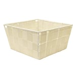 SEPIO Laundry Basket, Laundry Box, Laundry Basket, Laundry Basket, Made of Waterproof and Rigid Material, Easy to Clean, for Bathrooms, Kitchens (S - 19 x 19 x 9 cm, Beige)