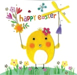 Felt Chick Happy Easter Wishes Hoppy Easter Fun Hand-Finished Greeting Card