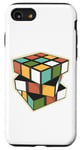 Coque pour iPhone SE (2020) / 7 / 8 Puzzle rétro en forme de cube - Couleurs vives et géométriques