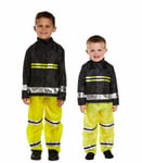 Boys Fireman Fancy Dress Costume Fire Fighter Uniform Childs Kids Sam Emergency