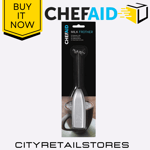 Chef Aid Handheld Milk Frother Electric Foam Maker For Coffee, Lattes