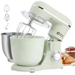 Kitchen in the box Stand Mixer, 4.5L+5L Two Bowls Food Mixer for Baking, 10 Speeds Electric Kitchen Mixer with Dough Hook, Whisk, Beater, 1300W Matte Cake Mixer (Light Green)