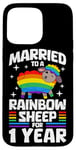 iPhone 15 Pro Max 1 Year Married Gay Lesbian LGBTQ 1st Wedding Anniversary Case