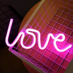 Neonljus, LED Love neon skylt formad dekorationsljus, väggdekoration för