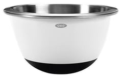 OXO Good Grips 1.5-Quart White Stainless Steel Mixing Bowl