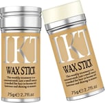 Hair Wax Stick 2.7 Oz, Natural Long-lasting Edge Control for Women & Men, 2 PCS