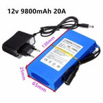 12v 9800mAh-Batterie Lithium-ion Rechargeable Dc 12v, 3000-20000 Mah, Chargeur Ca Haute Capacité Avec 4 Type