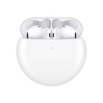 HUAWEI FreeBuds 4E écouteurs sans Fil, Bluetooth, avec iOS, Android et Windows, Son Haute résolution, Commandes Swipe, Connexion Intelligente, Demi-Oreilles avec Suppression du Bruit, Blanc