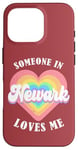 Coque pour iPhone 16 Pro Quelqu'un à Newark m'aime City Heart