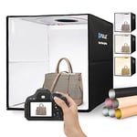 PULUZ Box Photo Studio 40x40cm，Portable Boite Studio Photo Kit avec Températures de 3 Couleurs Réglables 160pcs LED 6500K & USB-C &12 Fonds pour Photographie de Produits