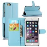 Apple iPhone 5/5S/SE(1st Gen) PU Wallet Case LightBlue