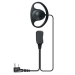 2 X BAOFENG RADIO 2 PIN D SHAPE EAR CUP EARPIECE WITH HIGH QUALITY PTT MIC BF-V6