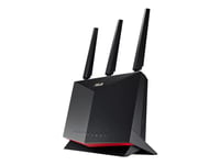 Asus Rt-Ax86u Pro - Trådlös Router 4-Ports-Switch - 1Gbe, 2.5Gbe - Wan-Portar: 2 - Wi-Fi 6 - Dubbelband