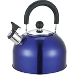 PURPLE 2.5L STAINLESS STEEL WHISTLING KETTLE GAS ELECTRIC INDUCTION HOBS CAMPING