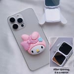 e Sanrio Melody Kuromi Cartoon Foldable Mirror Telefonhållare För A2