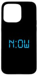 Coque pour iPhone 15 Pro Max Graphique bleu « The Time Is Now »