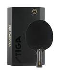 STIGA Pro Carbon + Table Tennis Bat for Advanced Offensive Competitive Players - ITTF Approved, Touch Carbon Technology - Enhanced Speed, Control and Comfort – Black / Red