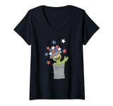 Sesame Street Oscar The Grouch 4th of July Stars T-Shirt avec Col en V