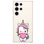 Coque pour Galaxy S24 ULTRA licorne coeur kawaii I love you