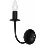 Lampe murale Noir Métal Rustique E14 Applique intérieure Couloir Salon