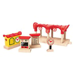 Hape E3702 Record Listen & Light Railway Station - Wooden Track Track Accessories, Medium