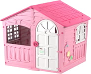 Palplay Plastic Playhouse, House of Fun, Indoor and Outdoor Playhouse, UV Resis