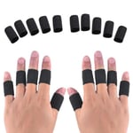 Skyddande Smidiga Fingerstöd/Fingerhylsa (10-Pack) Svart