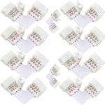 10-pack 10 mm 4-stifts L-formad LED-remskontakt rät vinkel