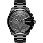 Diesel Chief Series Montre pour Homme, Mouvement Chronographe avec Bracelet en Silicone, Acier Inoxydable ou Cuir, Fusain, 51mm