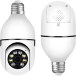 Caméra Ampoule, Wifi Extérieur Intérieur 1080P 360 Degrés Panoramique Smart Home Security Sans Fil Smartbulb Cam Dome Surveil[O2084]