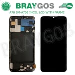 For Samsung Galaxy A70 SM-A705 INCEL LCD Touch Screen Display With Frame Black