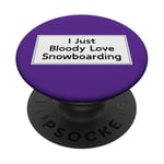 Citation amusante de snowboard pour homme et femme, cool PopSockets PopGrip Adhésif