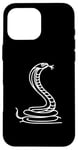 Coque pour iPhone 16 Pro Max King Cobra Snake Line Art Reptile Art Herpétologue