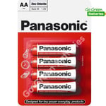 4 x Panasonic AA Zinc Carbon Batteries - LR6 MX1500 MN1500 MIGNON