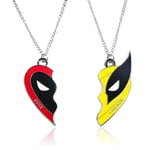 2 st Deadpool & Wolverine 3 Cosplay Wolverine bästa vänner halsband hänge BFF smycken present till män & kvinnor