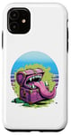 iPhone 11 Monster chest sharp teeth long tongue horror fantasy monster Case