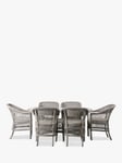 Gallery Direct Woven Mesh 6-Seater Garden Dining Table & Chairs Set, Grey