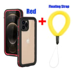 IP68 Vattentät För IPhone 15 14 13 12 11 Pro Max XS Max XR 7 8 Fodral RedPepper Genomskinligt Skal Dykning Undervatten Simning Utomhussport RD med Rem RD with Strap i-Phone 13 Pro Max