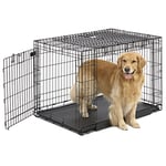 MidWest Homes for Pets Modèle 1942DD Cage Ovation pliante pour chien, grande taille à double porte en métal de 107 cm, chien de grande taille, noir