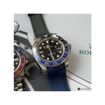 Rubber strap Passar Rolex Submariner, GMT och Omega seamaster färg svart (k) Svart