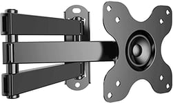 TV Wall Bracket Swivels Tilts Extends, Full Motion TV Wall Mount for Most 10-30 Inch Flat&Curved TVs, Holds up to 15kg, VESA 100x100mm/75x75mm