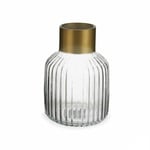 Gift Decor Vase Transparent doré en Verre 14,5 x 22 x 14,5 cm (6 unités)