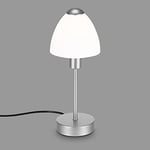 BRILONER - Lampe de table avec câble à interrupteur, lampe de chevet – Design et ergonomique - 1 x E14 max. 25 W Argenté/blanc 10 x 32 cm 7025-014