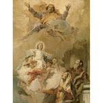 Artery8 Tiepolo Immaculate Conception Religious Painting Premium Wall Art Canvas Print 18X24 Inch