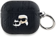 Karl Lagerfeld Monogram Karl & Choupette Head Case for AirPods3 Black-KLA3PGKCPK