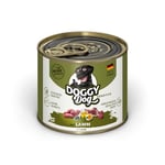 DOGGY Dog Paté Agneau Sensitive, 6 x 200 g, Nourriture Humide pour Chien, sans céréales, avec Huile de Saumon et Moule aux orles Vertes, Aliment Complet particulièrement Bien toléré, fabriqué en