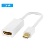 White 1080P Câble Mini Displayport vers HDMI 4K, adaptateur Mini DP vers HDMI 1080P, mâle vers HDMI, compatible avec Apple MacBook Air Pro ""Nipseyteko